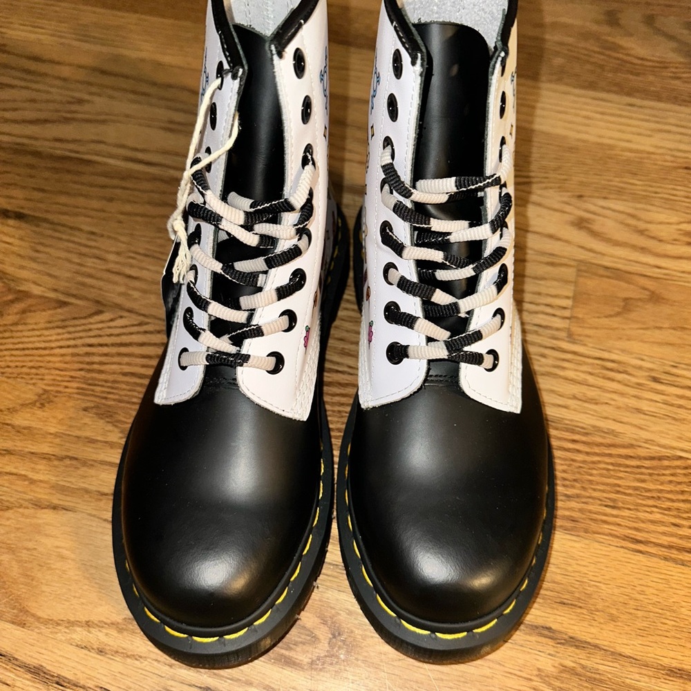 Dr. Martens Colorful Graphic Combat Boots - Picture 10 of 11